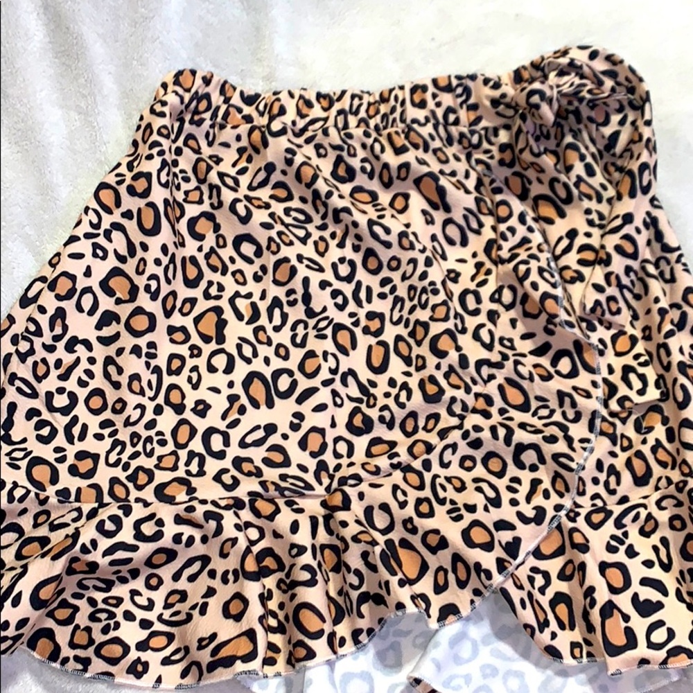 Cheetah Print Tie Skirt